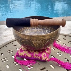 Handmade, Large Tibetan Singing Bowl Set